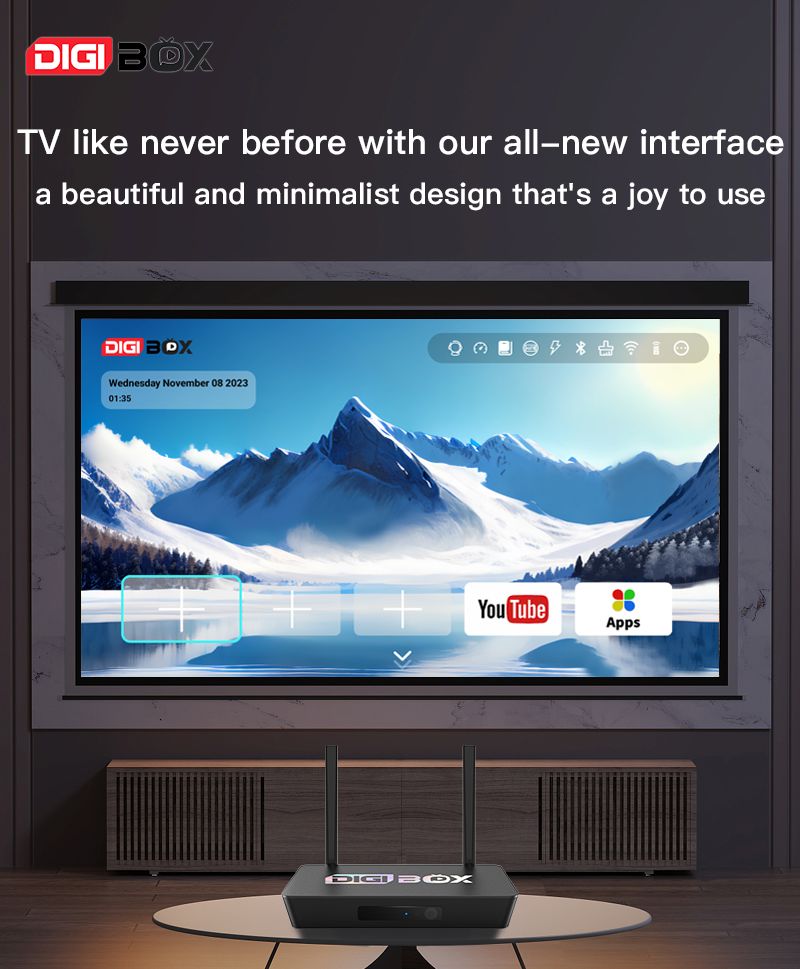 最も人気のあるテレビボックス DIGIBOX D3PLUSライブテレビボックス DIGIBox D3 Plus - 高性能かつ強力で安定したスマート TV