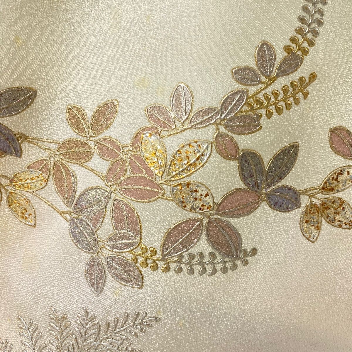 平和屋着物○訪問着 紬地 中国三大刺繍 汕頭刺繍 スワトウ刺繍 相良