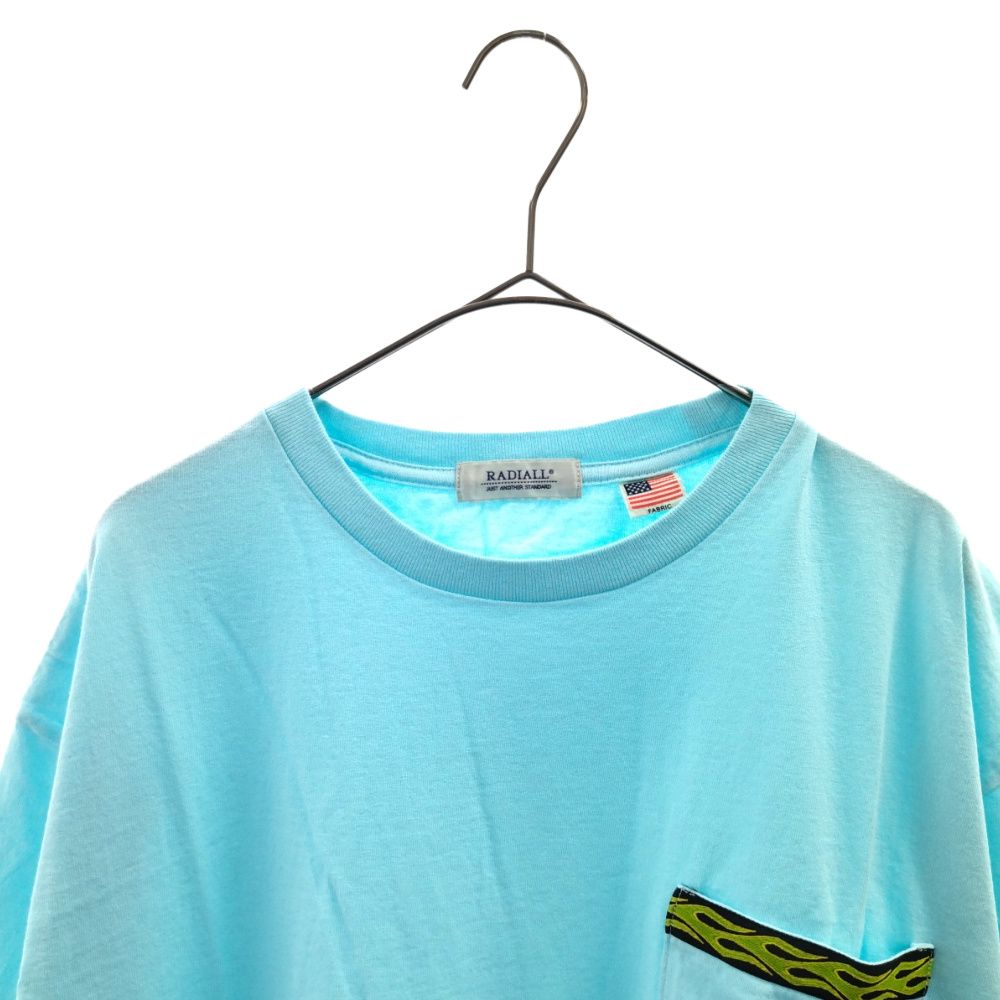 【美品】RADIALL FLAMES-CREW NECK POCKET Tシャツ RADIALL ラディアル 20SS FLAMES CREW NECK POCKET T-SHIRT S/S