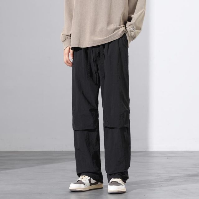 種類73：L/D：オフホワイト メンズ ファッション 服 男性用 オシャレ シンプル 大人 かっこいい 大きいサイズ ストリート 紳士服 アメリカン レトロ 夏 薄手 ストレート ワイド レッグ パンツ 