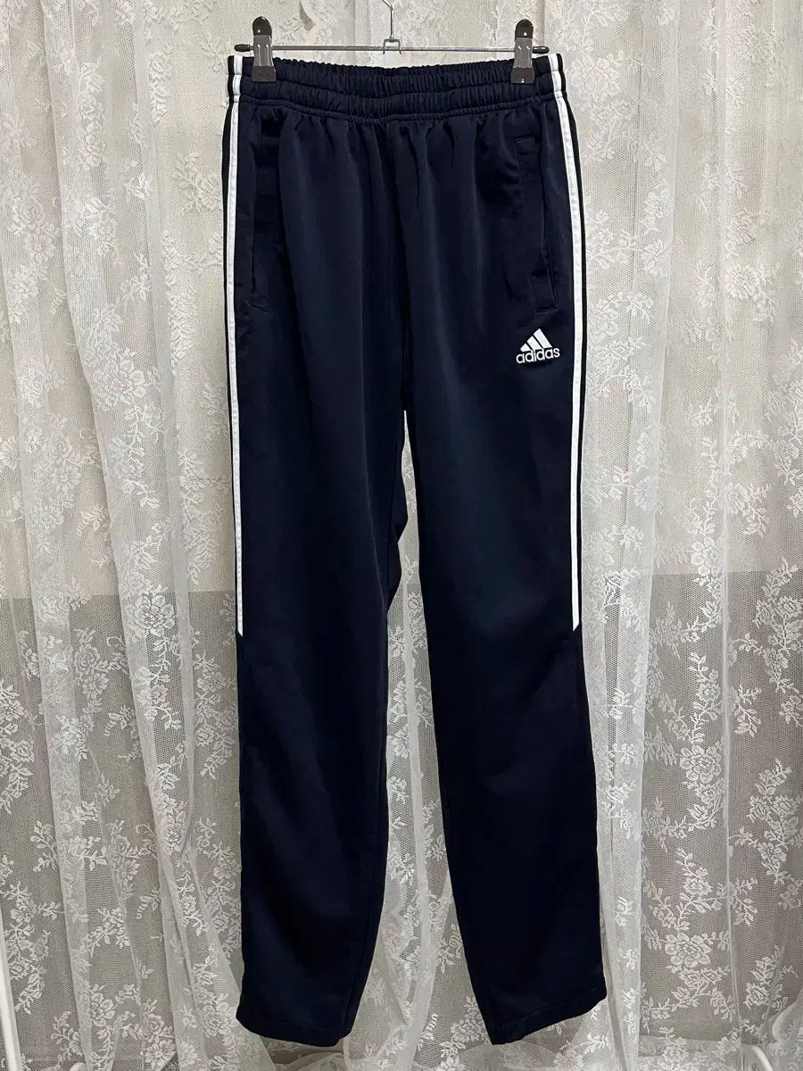 XL ) アディダス ネイビー 3本線 トレーニングパンツ トラックパンツ