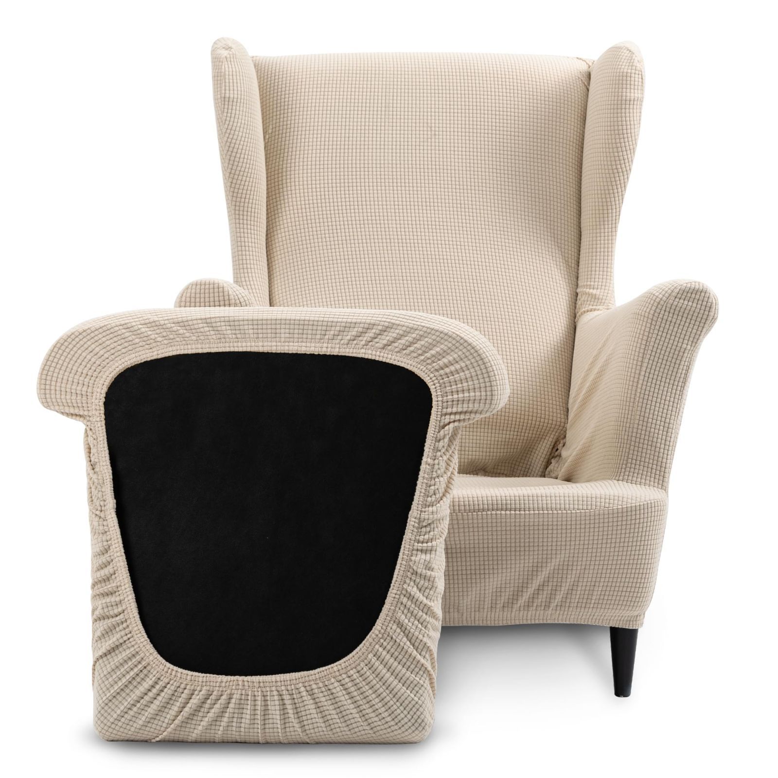 ウィングチェアカバー 椅子カバー 縦横弾力 ソファーカバー タイプB