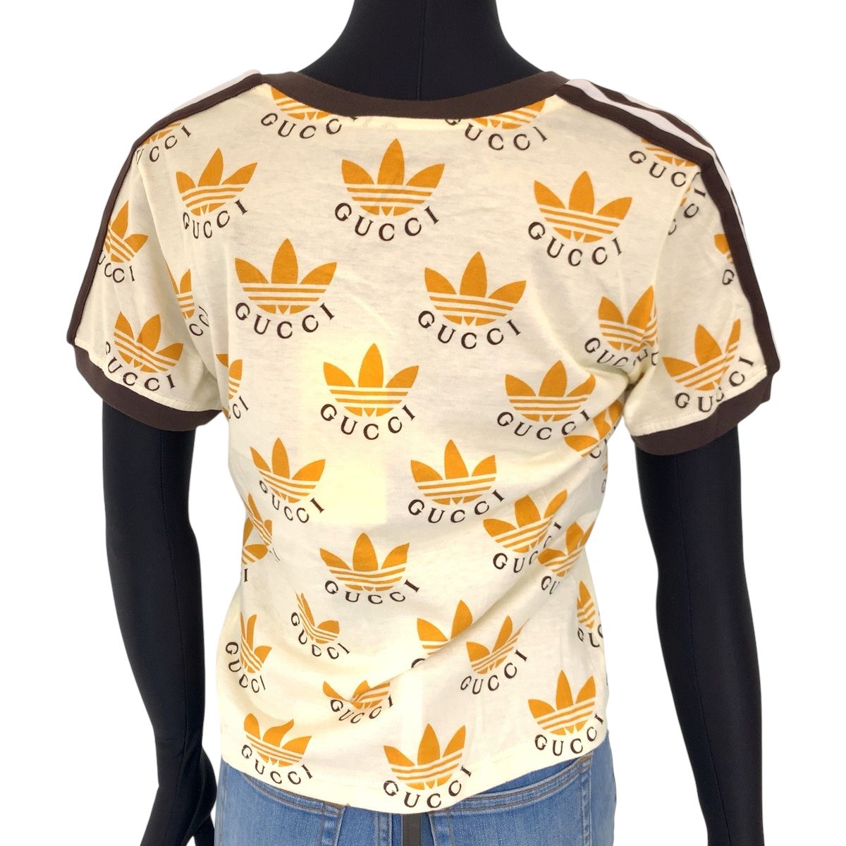 新品未使用 GUCCI グッチ adidas×GUCCI ロゴ サイズXS クリーム