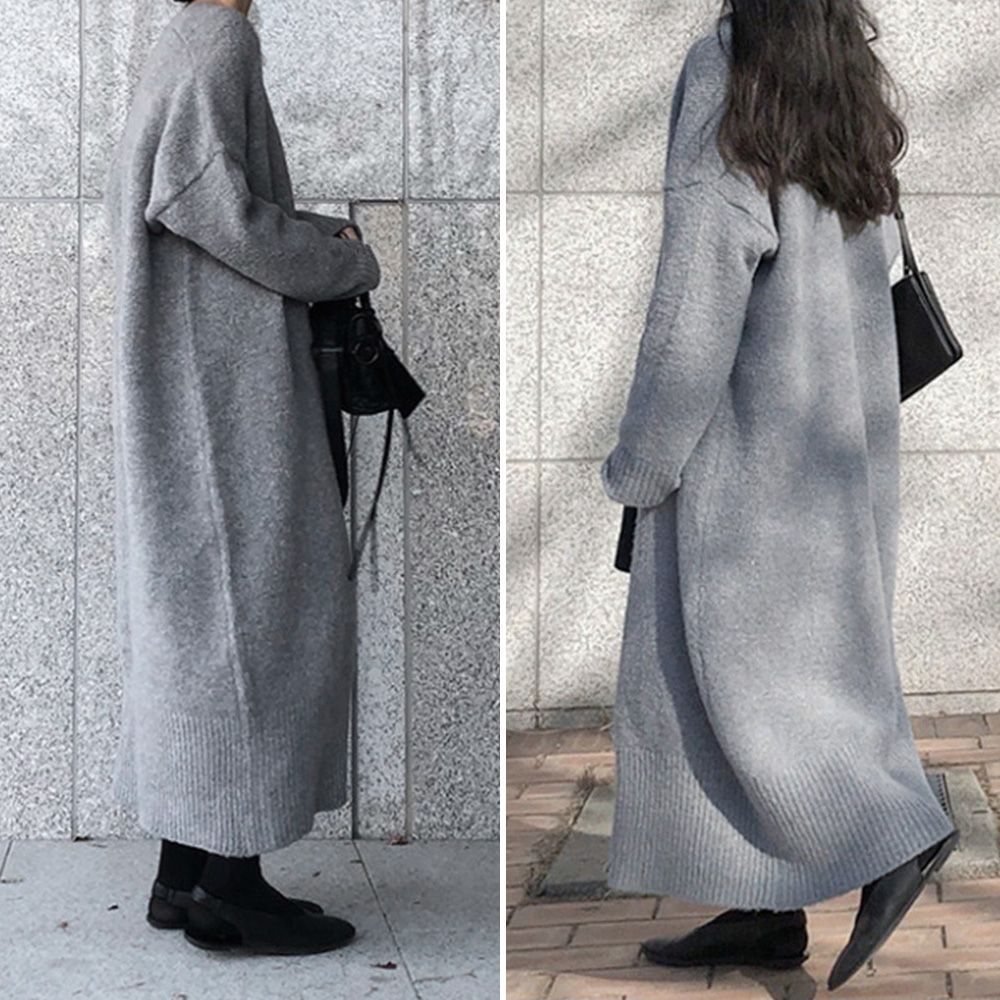 ローレンマヌージアン　コーディガン　ロングカーディガン　ノーカラー　ガウン LAUREN MANOOGIAN/ローレン マヌージアン】 LONG OPEN CARDIGAN
