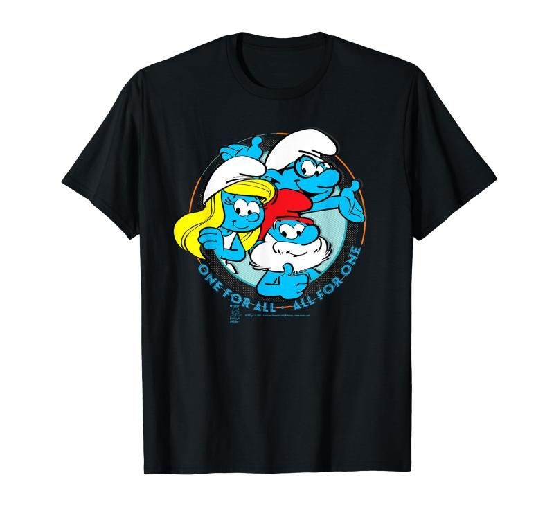 スマーフ The Smurfs Papa Smurf Smurfette All for One Tシャツ