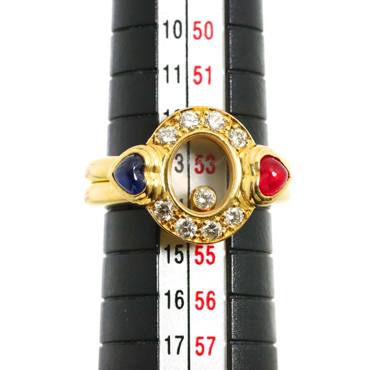 ショパール Chopard ハッピーダイヤ 13号 リング ダイヤ サファイヤ