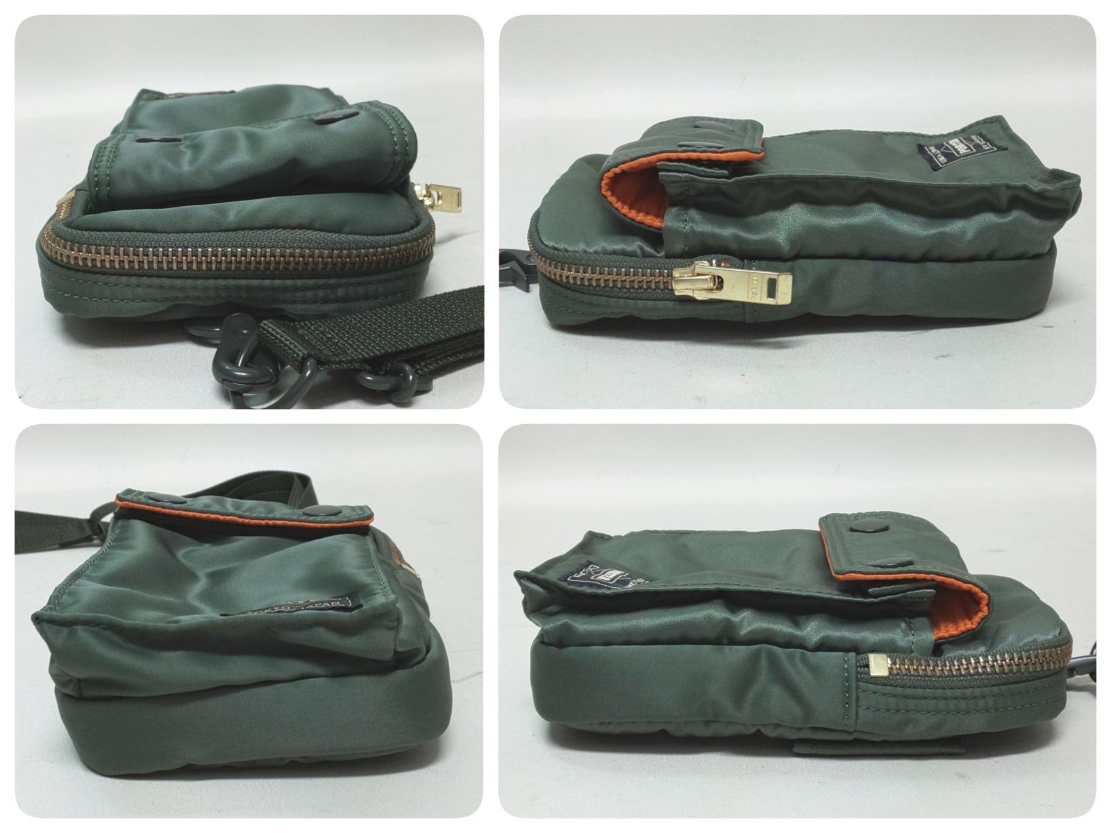 美品 ポーター タンカー モバイルポーチ ミニポーチ グレー 美品