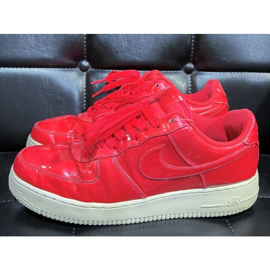 ナイキ 18年 エアフォース1 07 LV8 LOW 27.5cm パテント ピンクレッド エナメル AIR FORCE1 Ultraviolet  Siren Red AJ9505-800