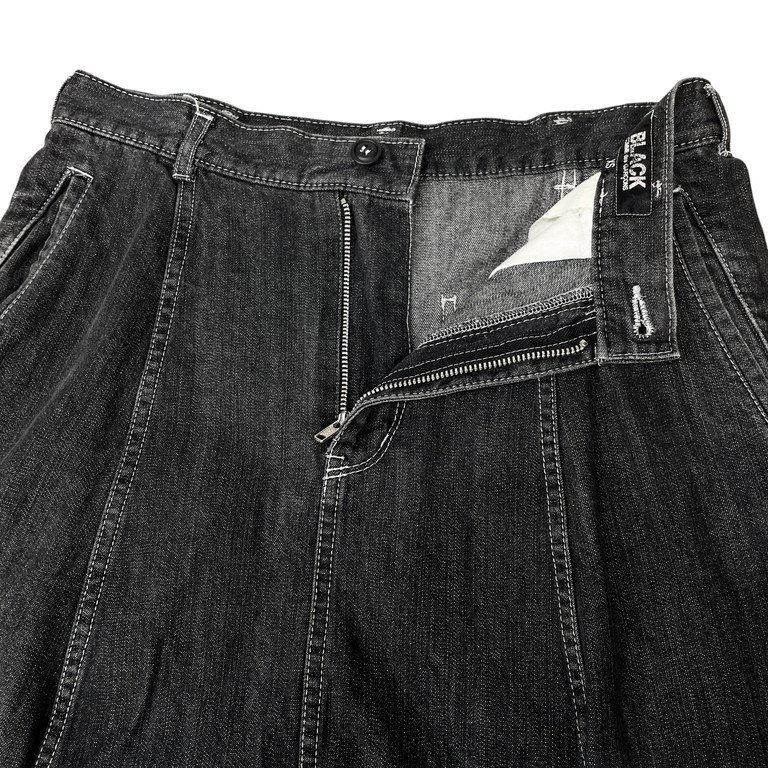ブラックコムデギャルソン　デニムサルエルパンツ　s BLACK COMME des GARCONS ブラックデニムサルエルパンツ ドロップ