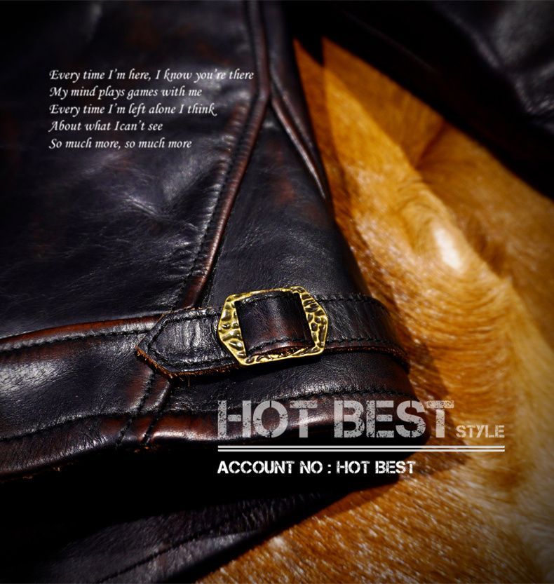 1.5mm 茶芯ホースハイド 30'sスタイル メンズ 革ジャン シングル