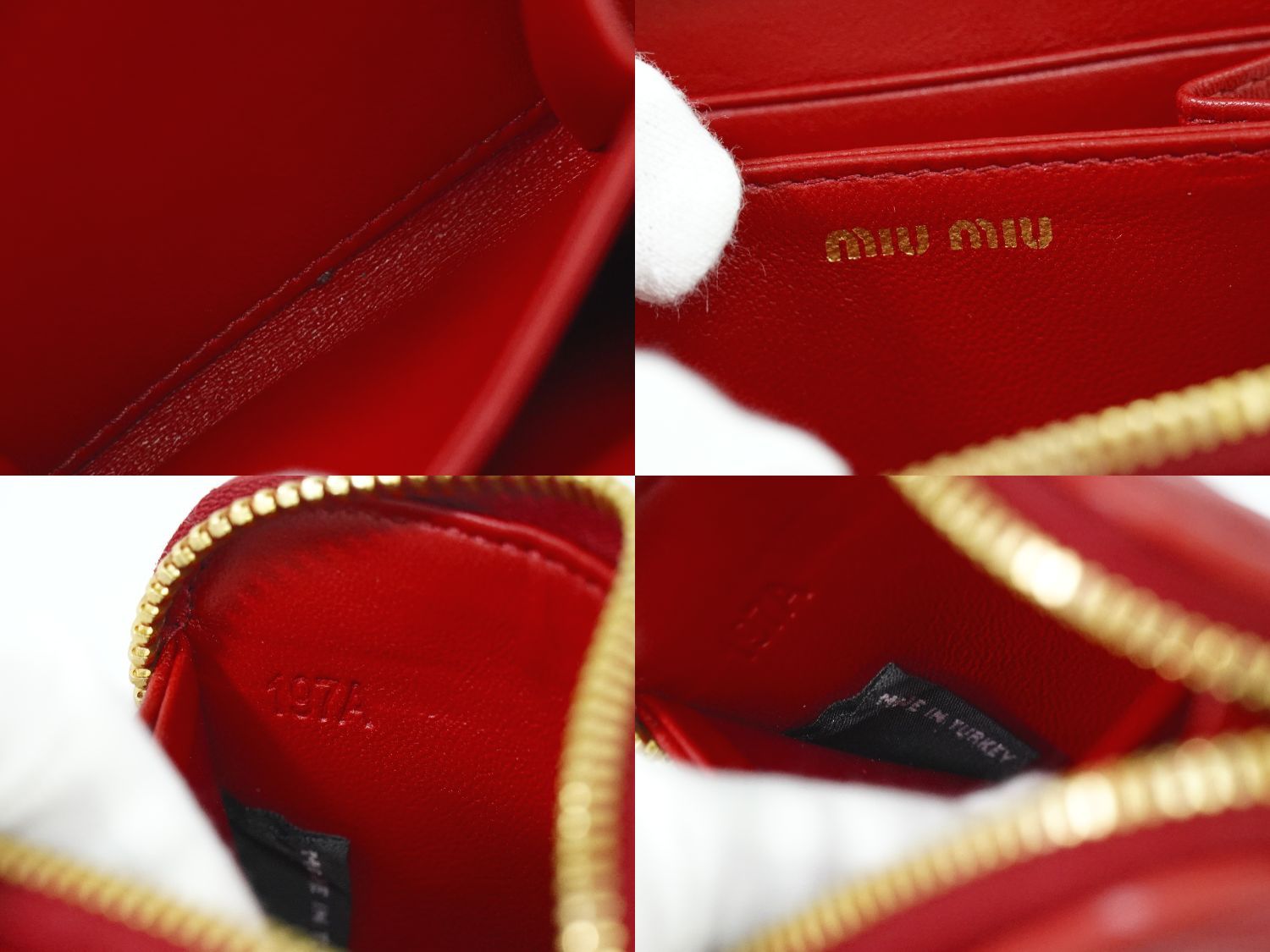 本物 ミュウミュウ MIU MIU マテラッセ コインケース 小銭入れ レザー  