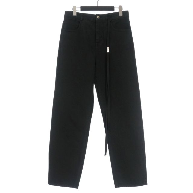 ANN DEMEULEMEESTER ボタン パンツ ブラック 36 モード ANN DEMEULEMEESTER ボタン パンツ ブラック 36 モード - メルカリ