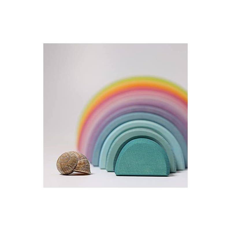 グリムス GRIMM'S 半円盤、アーチレインボー　特大パステル 木玉おまけ付 グリムス アーチレインボー 大 正規輸入品 パステル