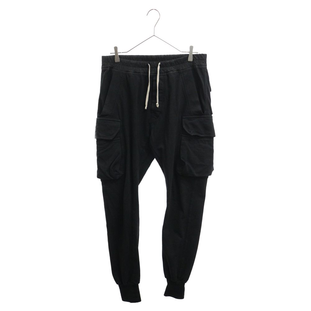 Rick Owens (リックオウエンス) 22AW MASTODON CUT マストドン スウェットカーゴパンツ DU02B4386-RIG ブラック