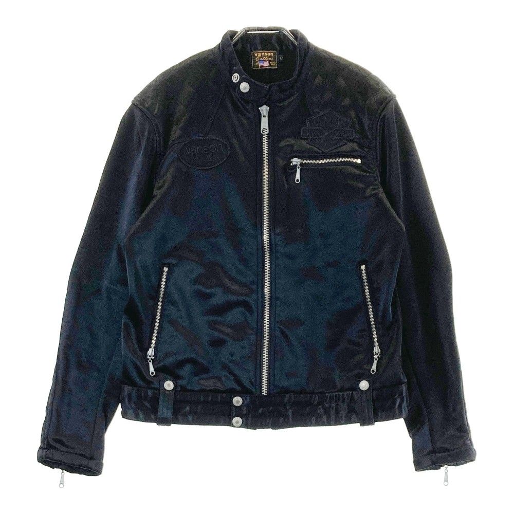 VANSON バンソン  ライダースジャケット ボンディング スカル ブラック系 L [240101176468]