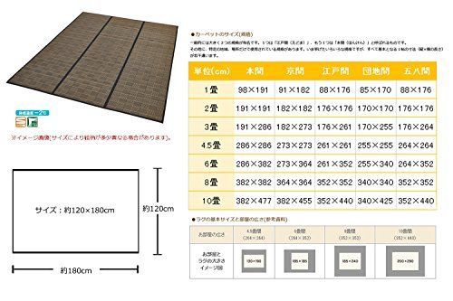 大島屋 竹 ラグ リヤド コンパクト ブラック 約120×180cm - メルカリ