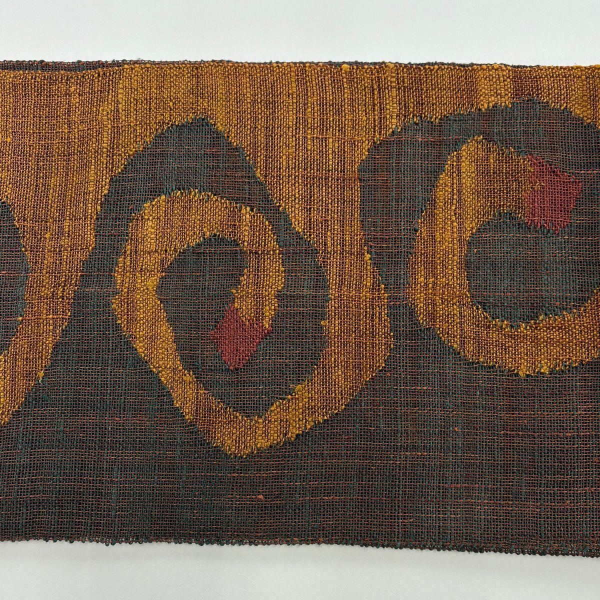 半幅帯 美品 名品 縞 幾何学 山吹茶色 正絹 中古 半幅帯 美品 名品 縞 幾何学 山吹茶色 正絹 中古 - 着物・浴衣新品
