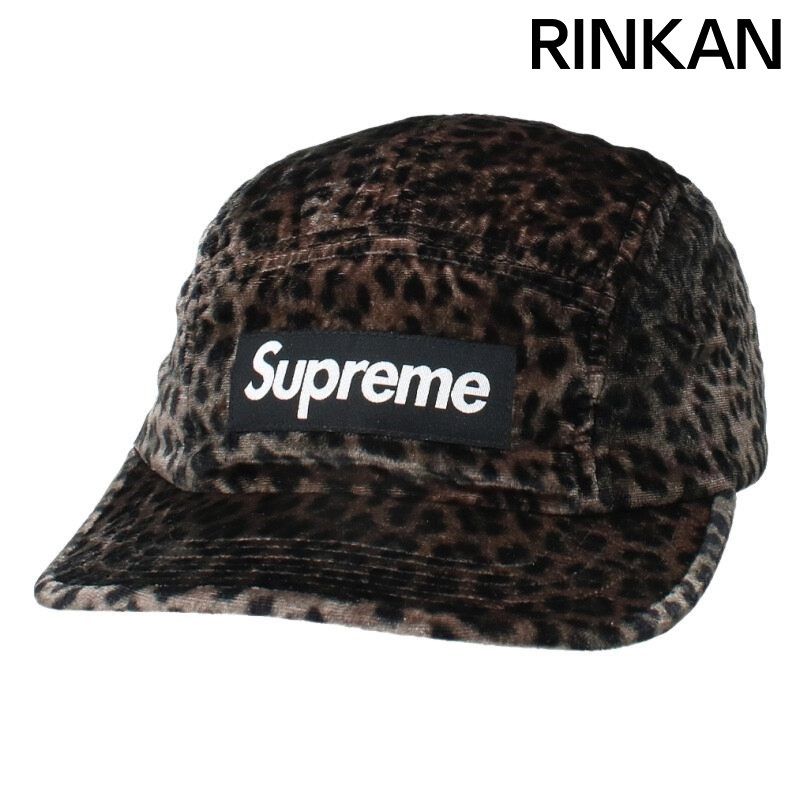 シュプリーム 24SS Leopard Velvet Camp Cap レオパードベルベットキャンプキャップ帽子 メンズ