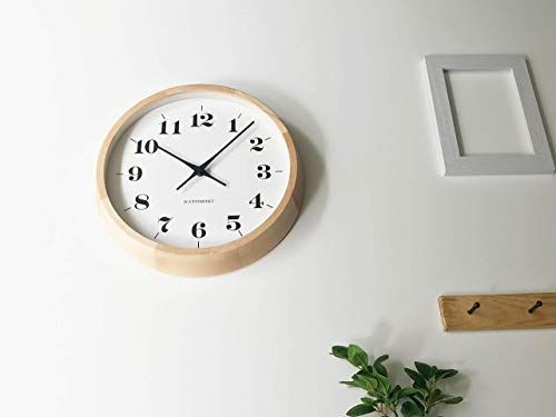 電波時計 KATOMOKU muku clock 12 H.メープル 電波時計 連続秒針