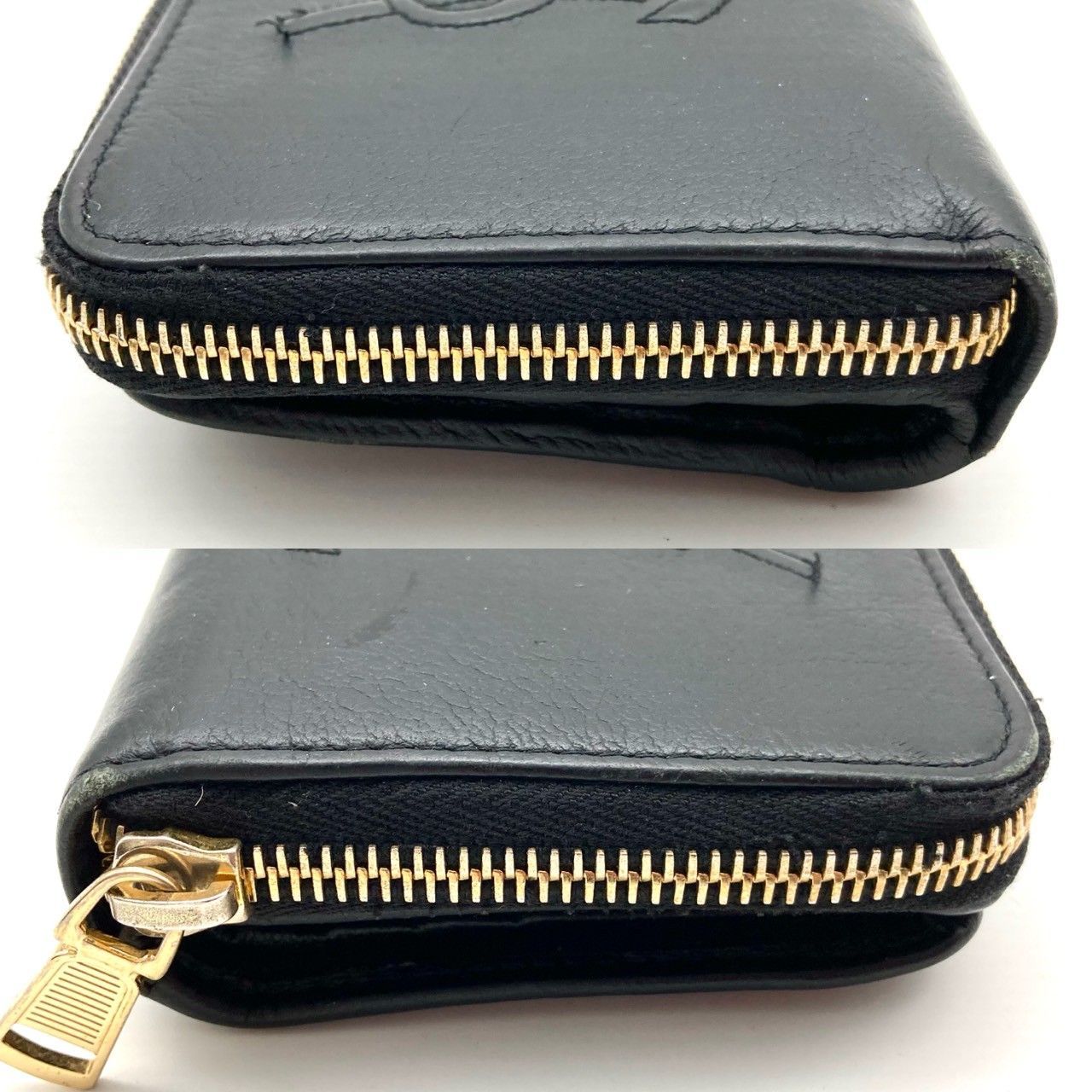 イヴサンローラン 二つ折り財布 折り財布 短財布 レザー ブラック  