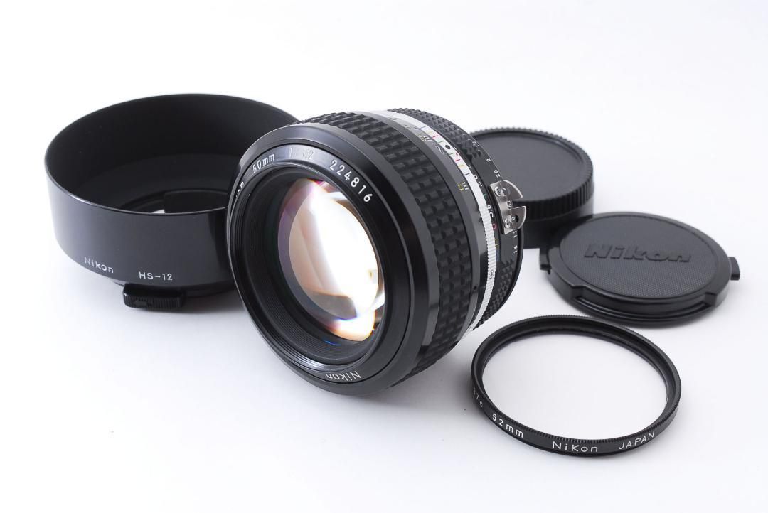 ◇大口径◇ Nikon Nikkor Ai 50mm F1.2 明るいレンズ付属品 - レンズ