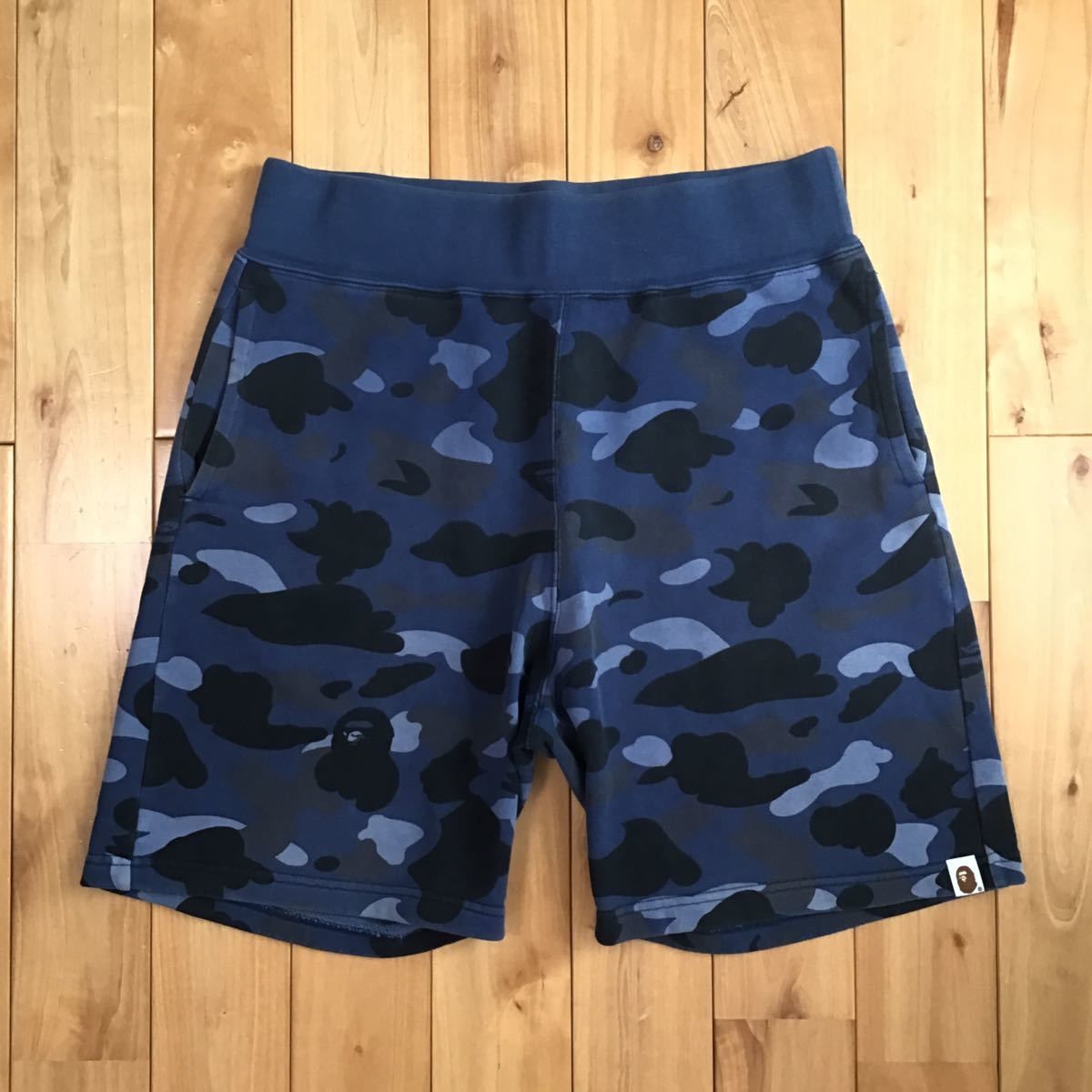 Blue camo スウェット ハーフパンツ BAPE ベイプ ape エイプ - メルカリ