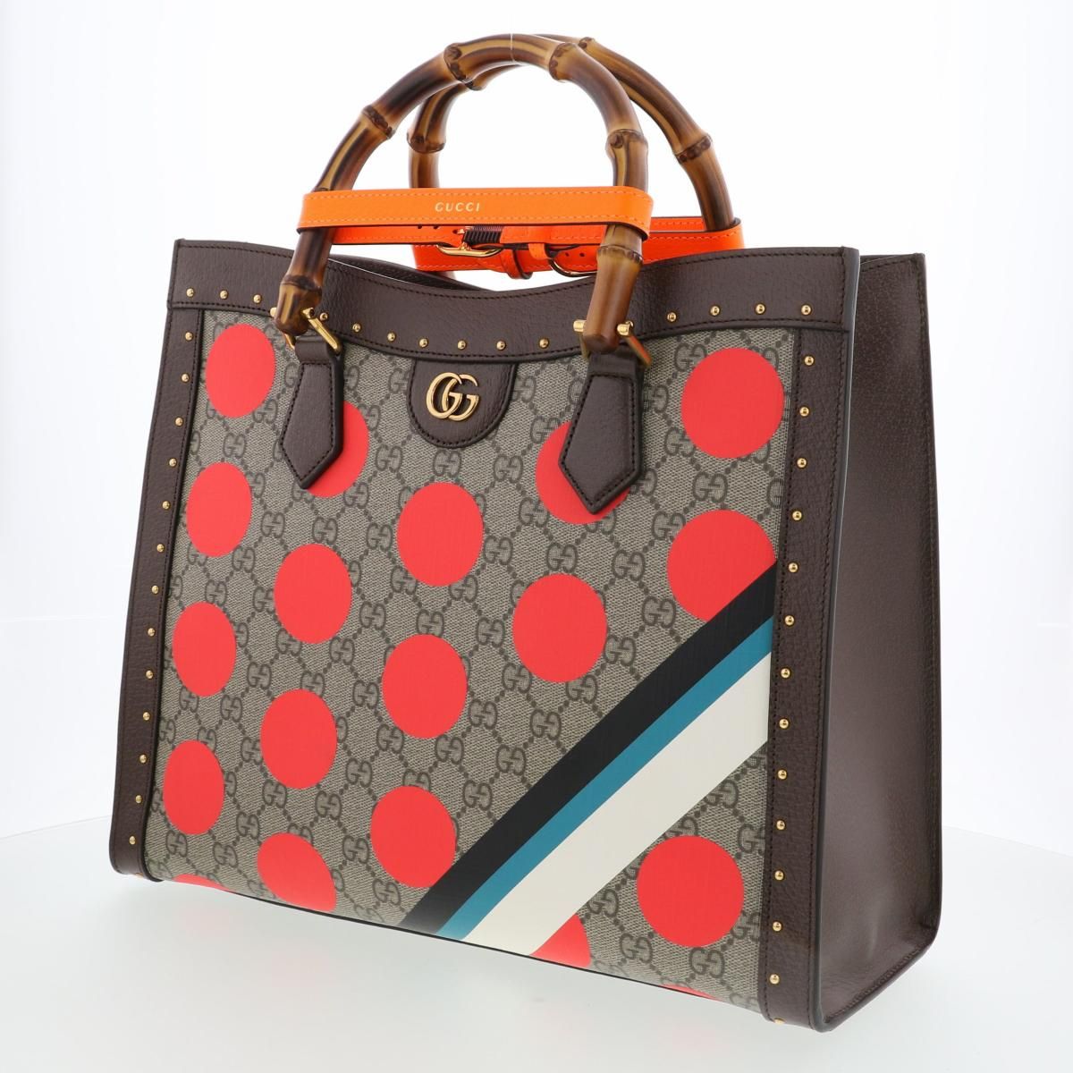上品 GUCCI グッチ バンブー ダイアナ ミディアム トートバッグ マルチ バッグ トートバッグ bamboo Brown 678842 un S