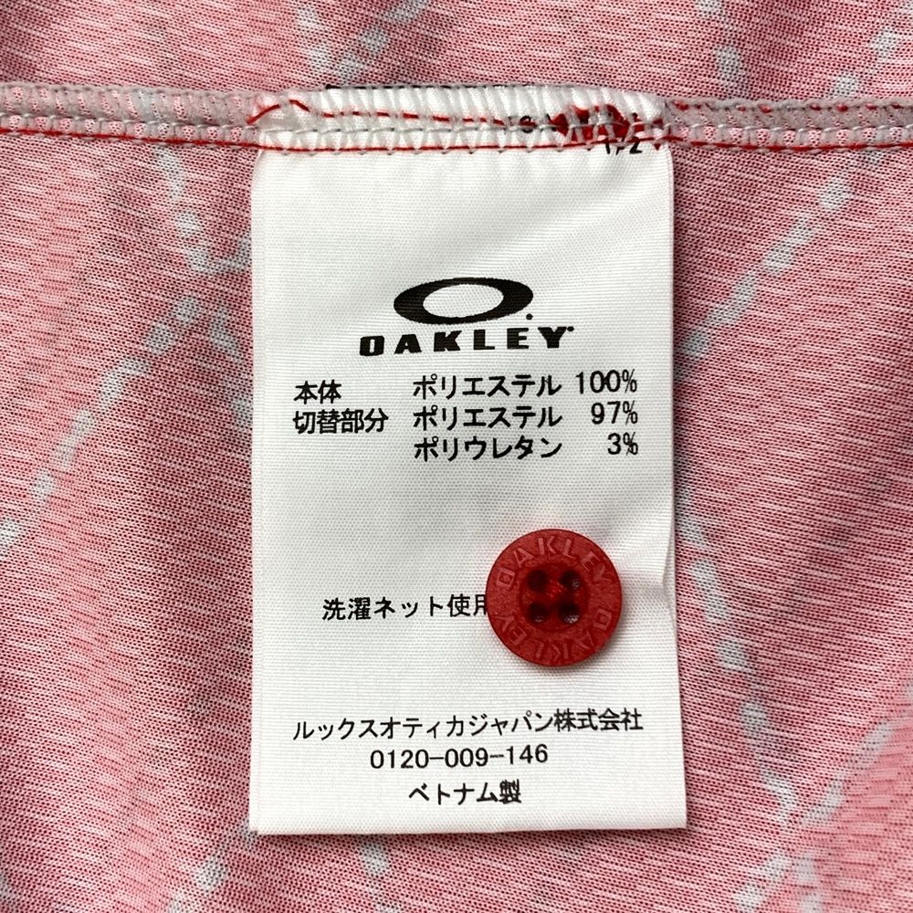 サイズ：XL OAKLEY オークリー 半袖ポロシャツ スカルタグ 総柄