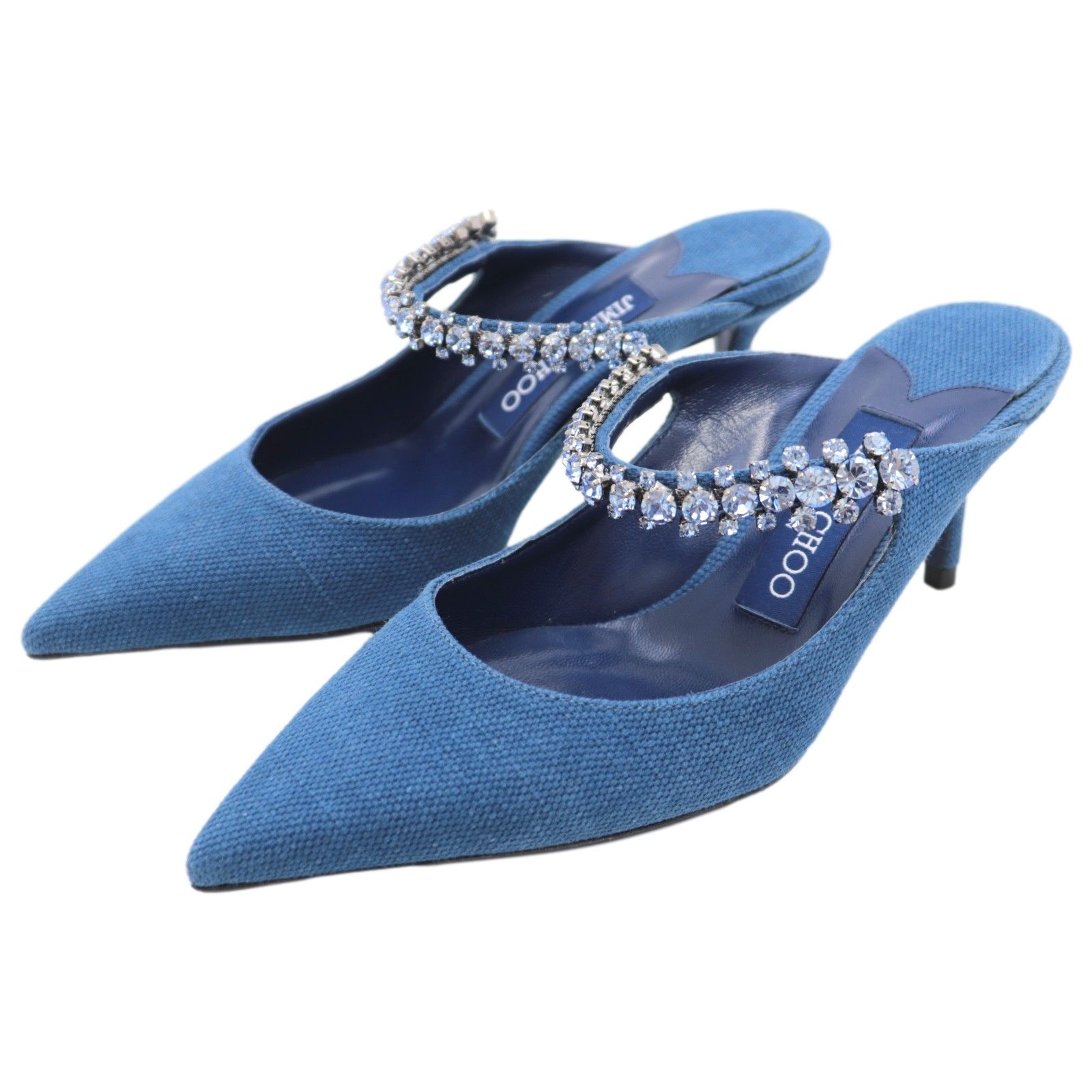 JIMMY CHOO 36 未使用‼ 未使用✨ジミーチュウ COLBY FLAT クリスタル