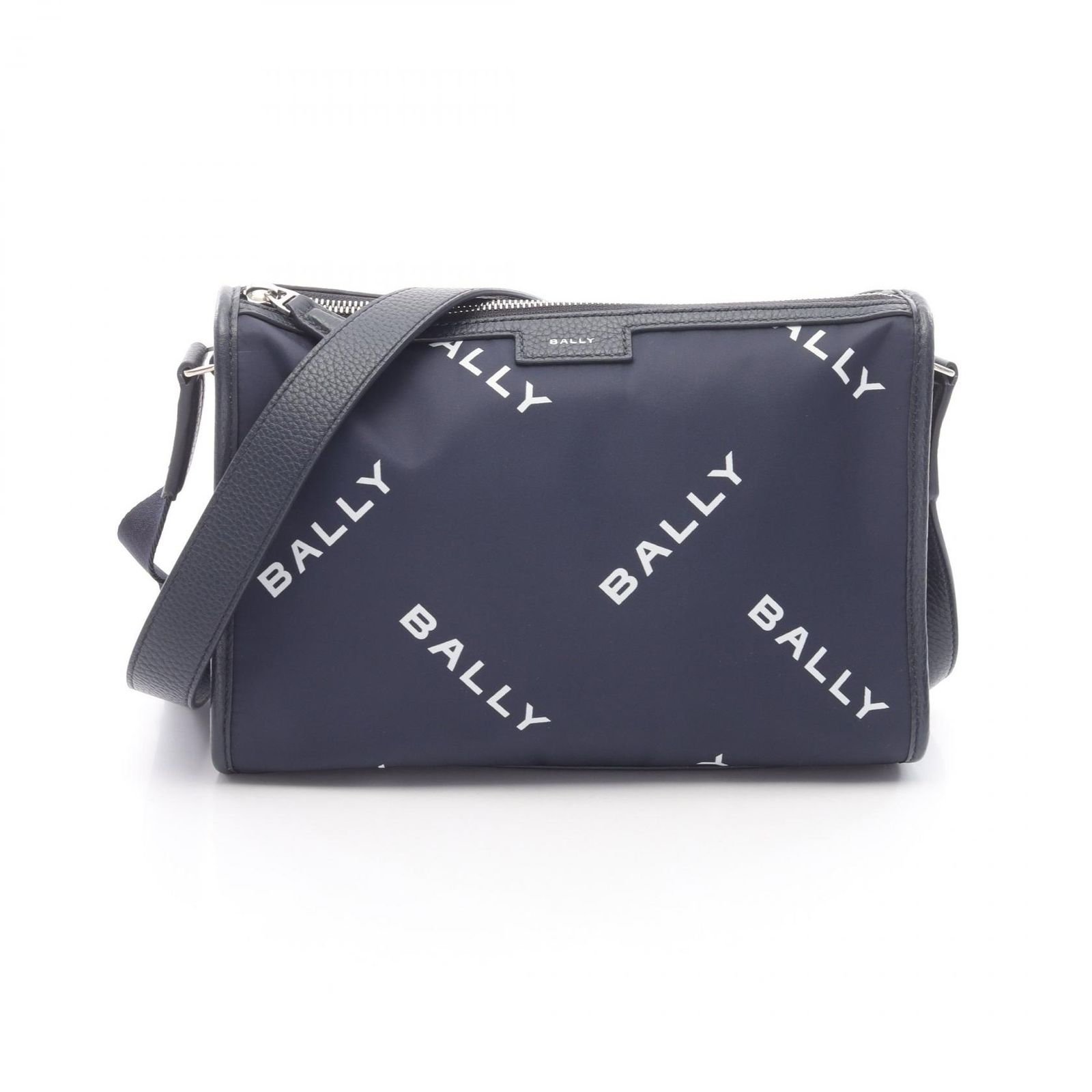 BALLY ネイビー レザー ショルダーバッグ ブランド別 良品 BALLY