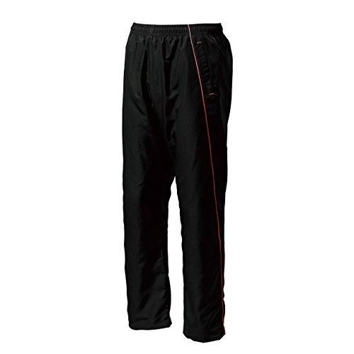 【新品・5営業日で発送】wundou(ウンドウ) ウォームアップウインドブレーカーパンツ　Ｐ－４８５０Ｊ　黒ｘＤレッド（８６）　サイズ：１３０
