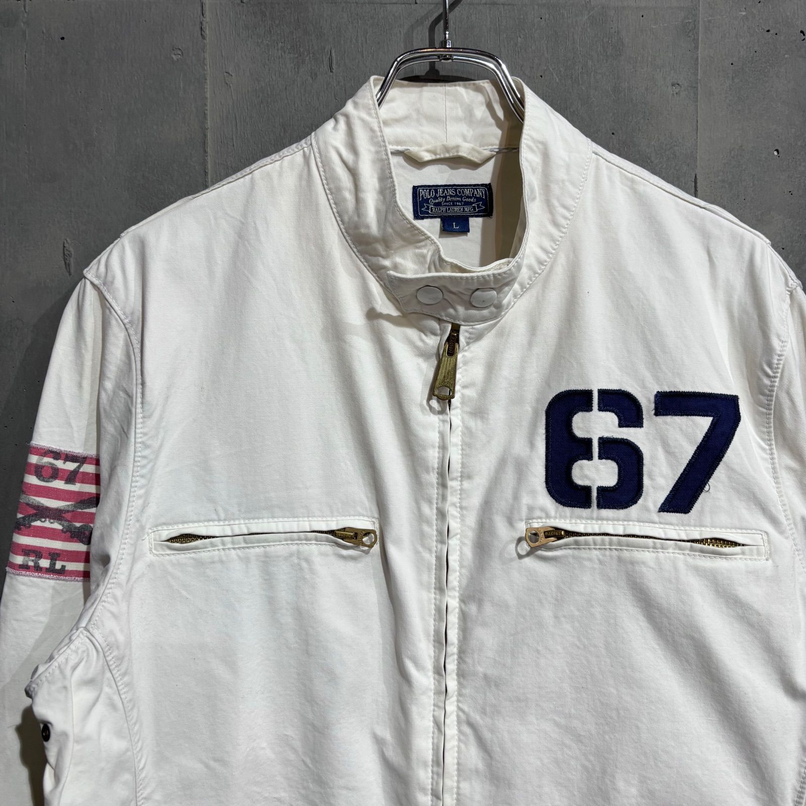 90〜00s POLO JEANS コットンライダースジャケット