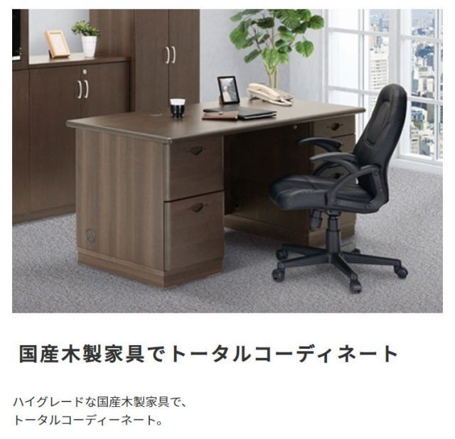 国産木製両袖デスク