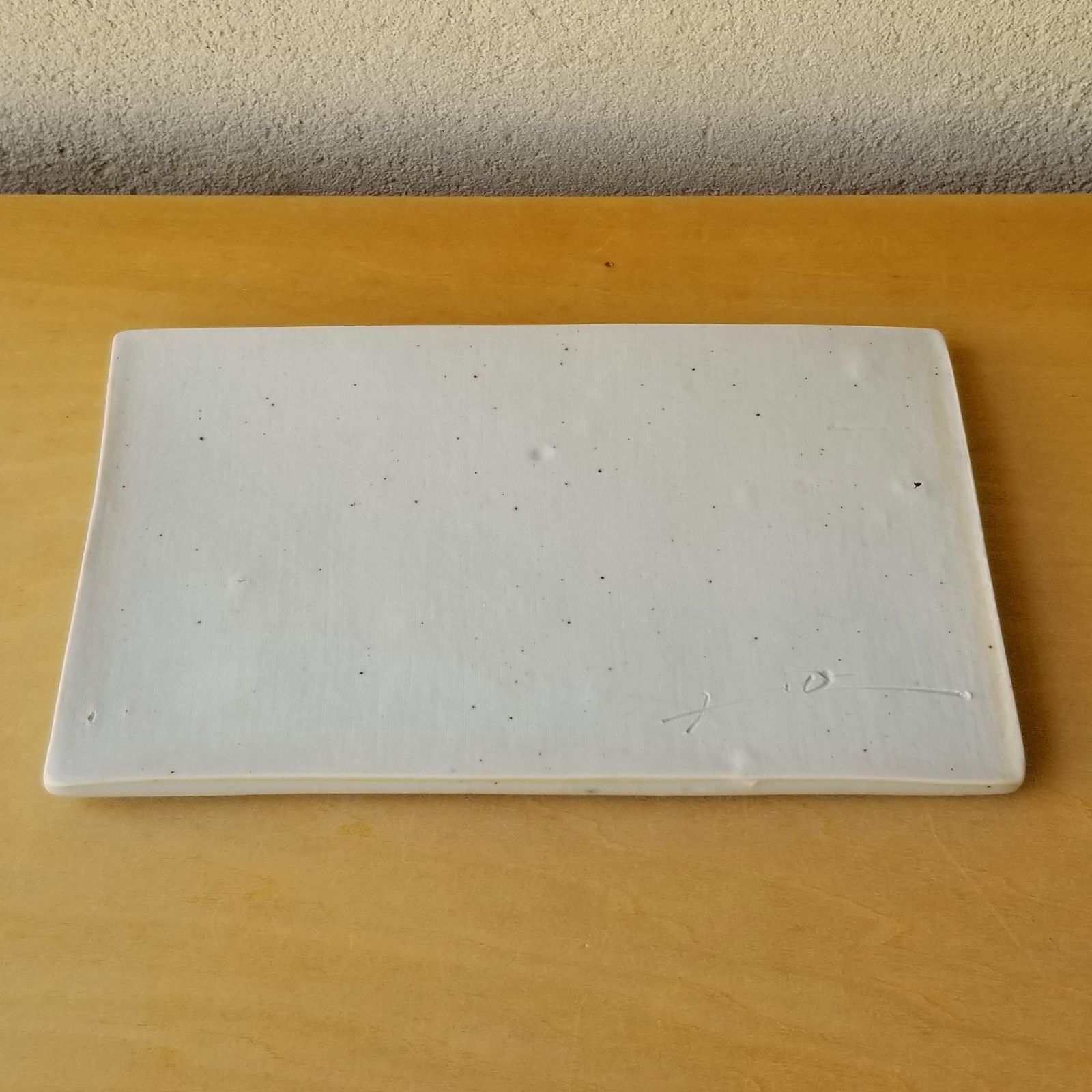【わけあり処分品】白磁 板皿　瀬戸 白磁 民藝 作家