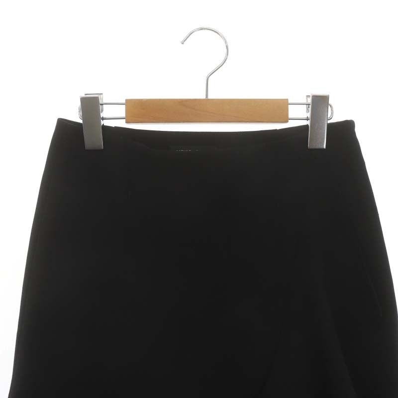 ヨーコチャン YOKO CHAN ペプラムスカート フレア ラップ調 ミニ 38 黒  