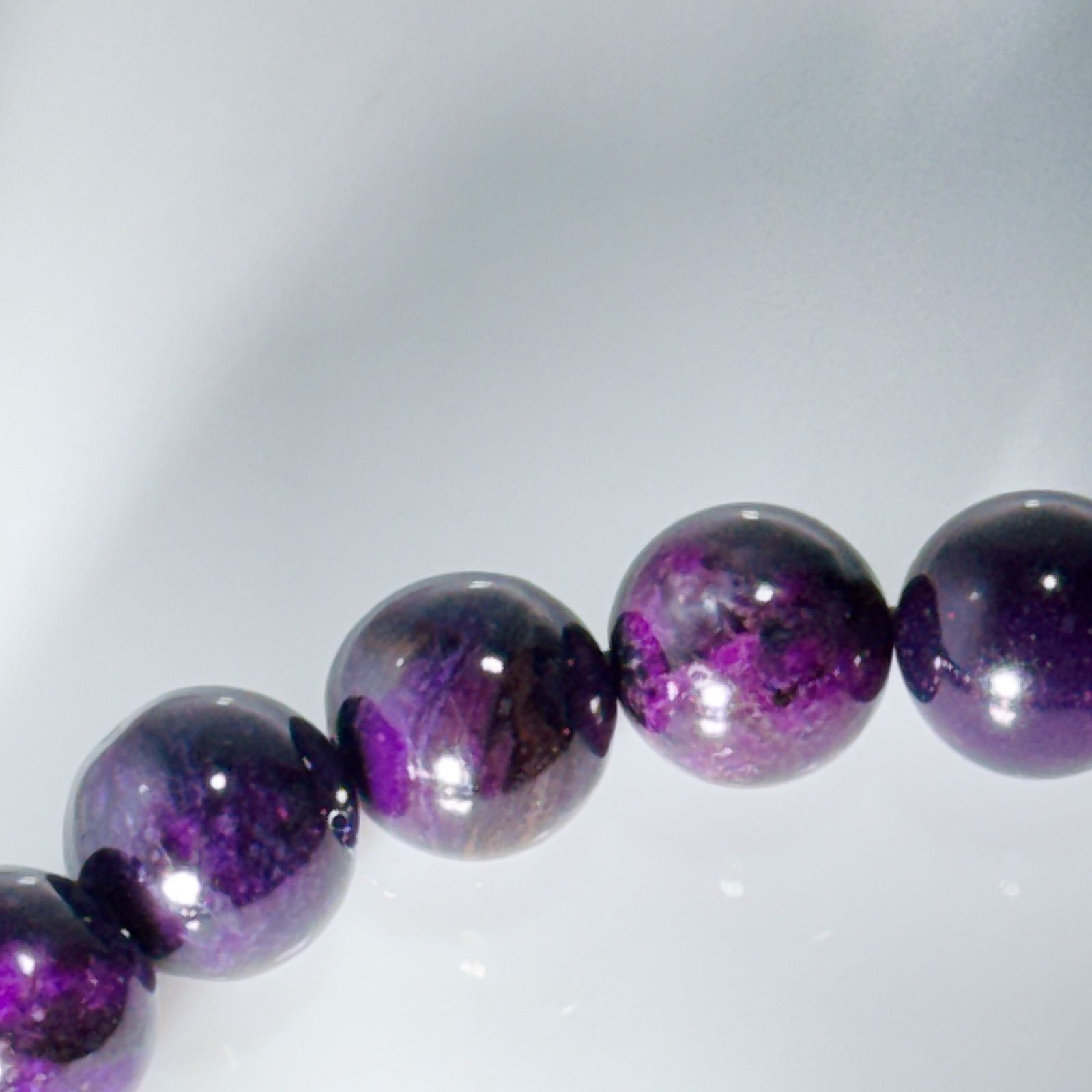 天然スギライトブレスレット 紫色スギライトブレスレットNO25-2385鑑別付