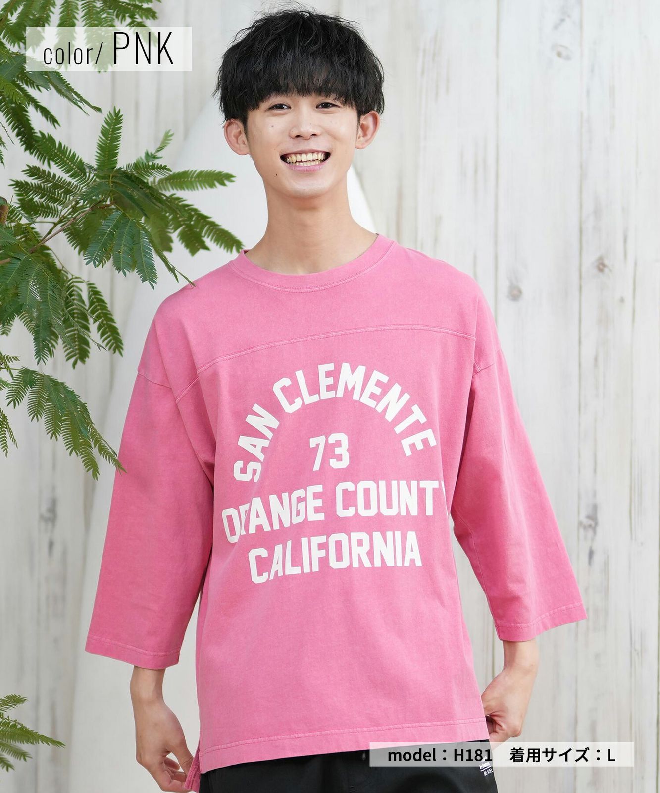 【ムラスポ公式】新品 DEAR LAUREL ディアローレル 長袖 Tシャツ メンズ 七分袖 ロンT フロントプリント CAL 3 4 SLEEVE TEE D25S2200 tシャツ 「ムラサキスポーツ限定」DEAR LAUREL/ディアローレル Tシャツ 七分袖 長袖 ロンT フロントプリント CAL 3/4  SLEEVE TEE D25S2200
