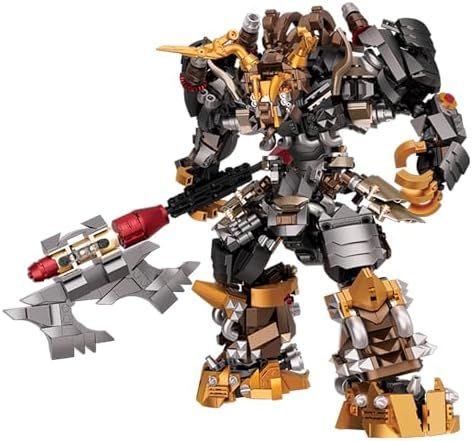 メカロボット 組み立てセット 大人用 チャイニーズブル デーモンキング 変形メカモデル 組み立てキット 男性用 コレクター用 ディスプレイ ロボット ギフト 対象年齢14歳以上 大人用 1666個