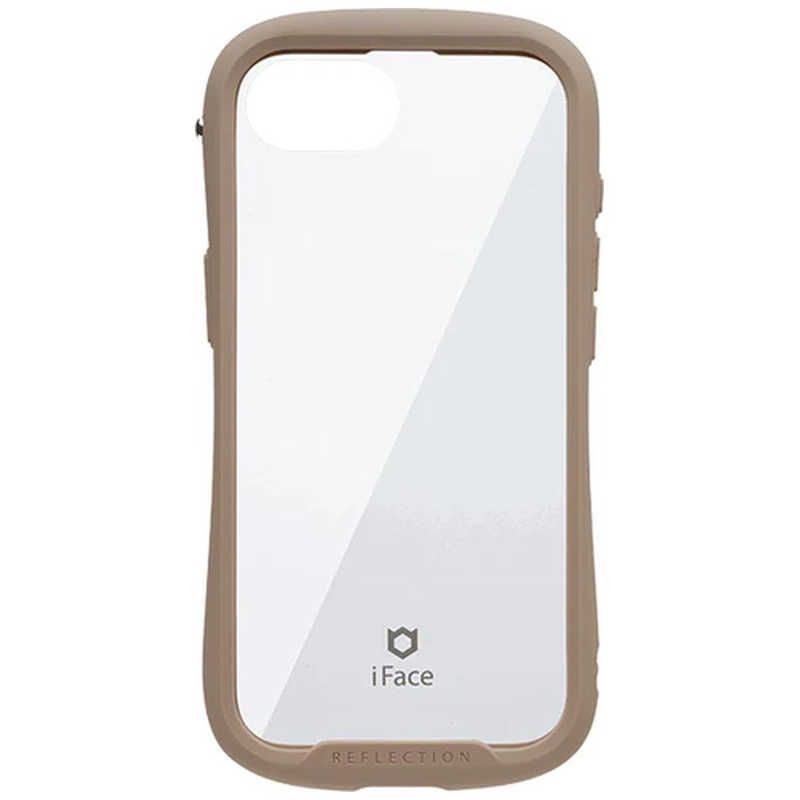 iFace Reflection iPhone 16e ケース クリア 強化ガラス(ベージュ