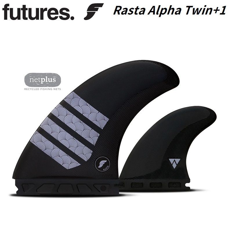 フィンキープレゼント 正規品 Futures Fin Rasta Twin 1 2.0 Alpha ラスタ ツイン アルファ スタビ MEDIUM エム ミディアム Carbon Purple フューチャー フィン