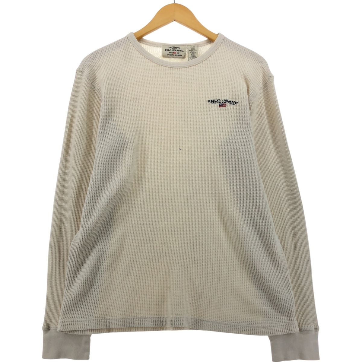 ポロジーンズ ラルフローレン ワッフルTシャツ サーマル ロンT 古着女子 POLO RALPH LAUREN - ポロジーンズ ラルフローレン ワッフルTシャツ