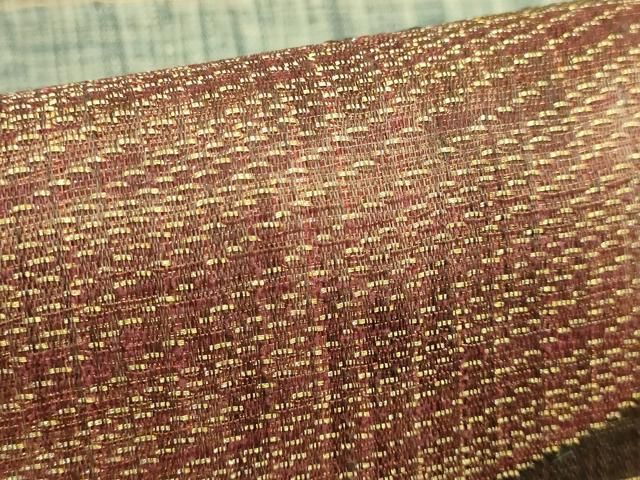 平和屋着物□極上 西陣 老舗 渡文謹製 手織 すくひ 両面 太鼓柄袋帯 横