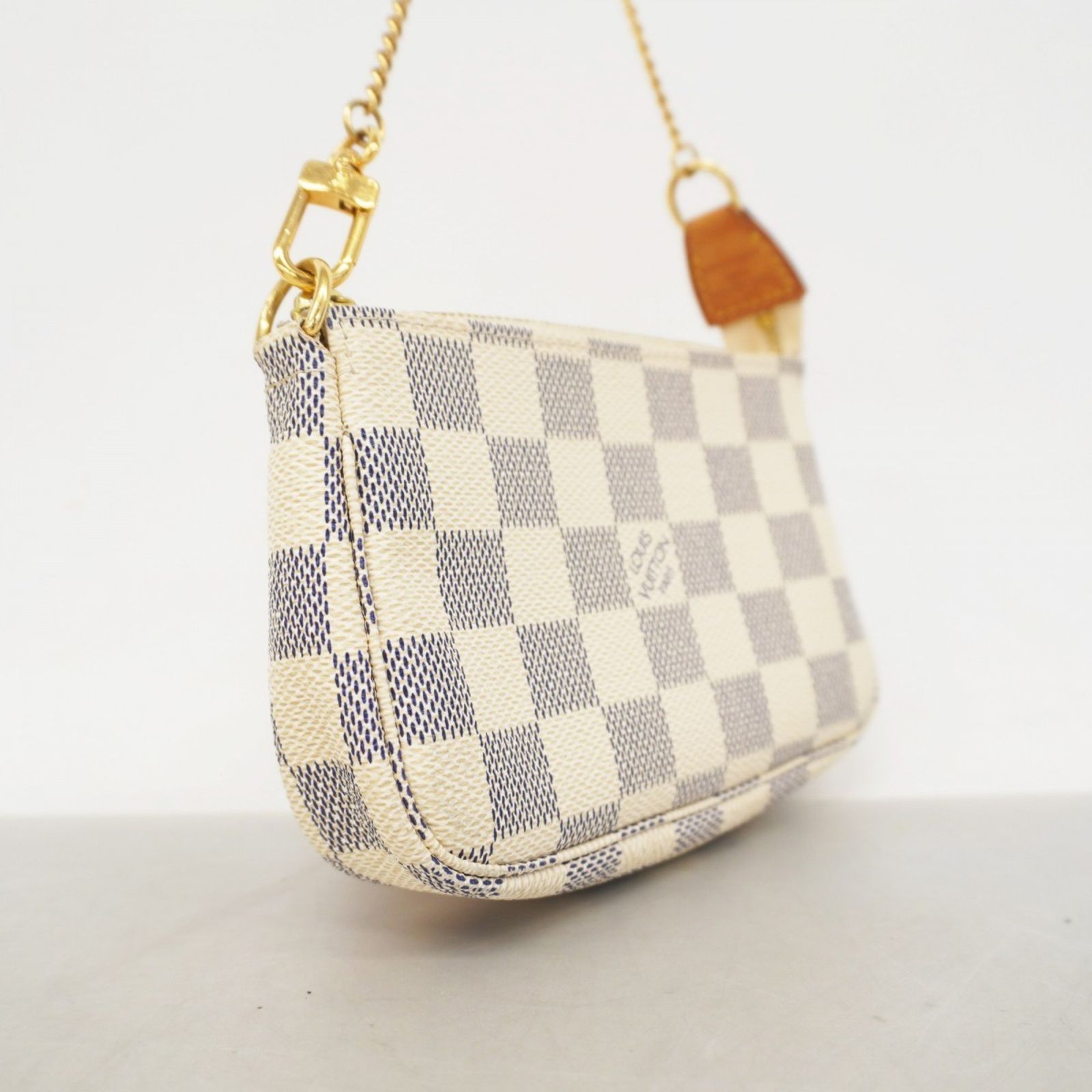 ルイ ヴィトン Louis Vuitton ルイ ヴィトン ポーチ ダミエ アズール ミニポシェットアクセソワール N58010 ホワイトレディース