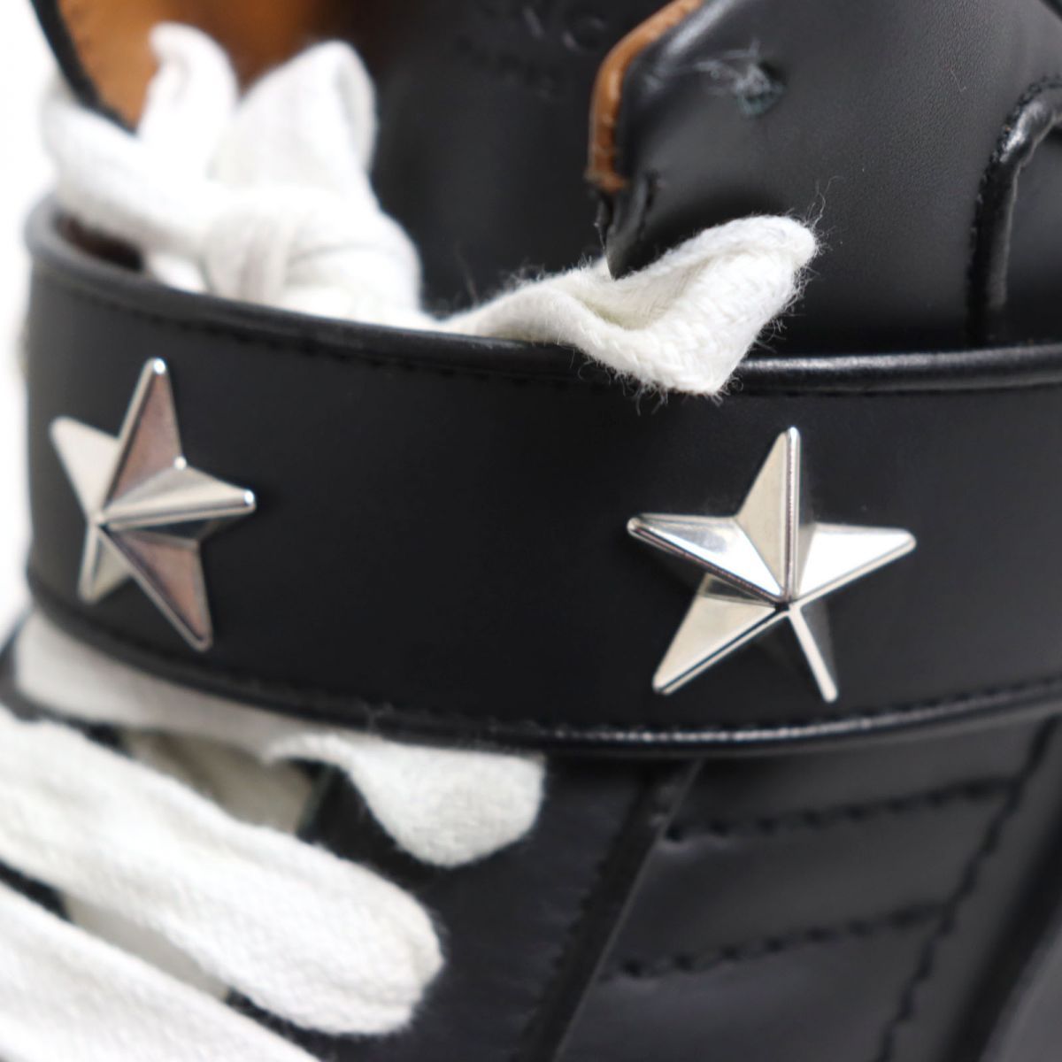 美品 GIVENCHY ジバンシイ スター ミドルカット レザースニーカー 40
