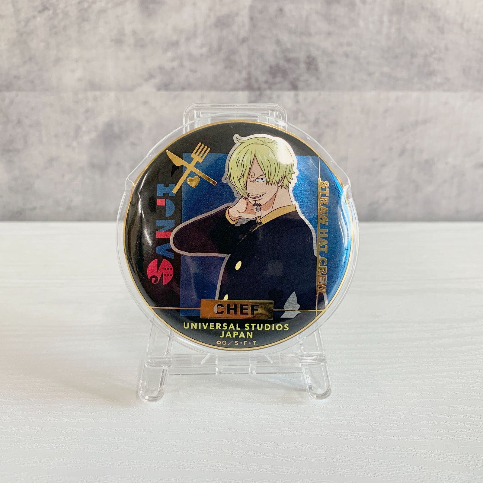 ONE PIECE サンジ 缶バッジ テレビクルー フジテレビ限定 z ワンピース プレミアサマー缶バッチ ユニバーサルスタジオ
