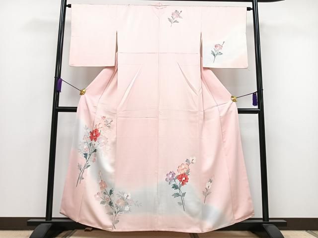 平和屋着物□訪問着 枝花文 暈し染め 正絹 逸品 CAAX1942xe