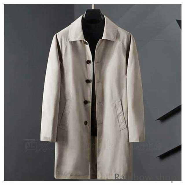新品未使用】M~5XL!ステンカラーコート ビジネスコート 春