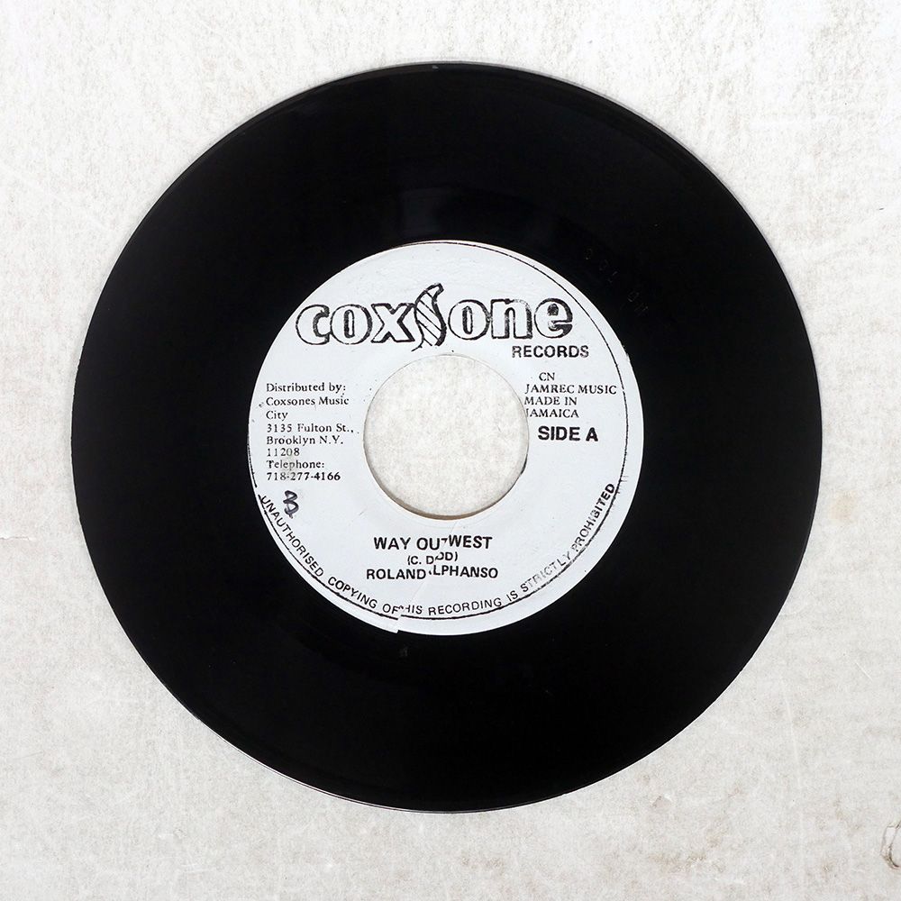 その他 Roland Alphonso ジャマイカ盤 ROLAND ALPHONSO/WAY OUT WEST/COXSONE NONE 7