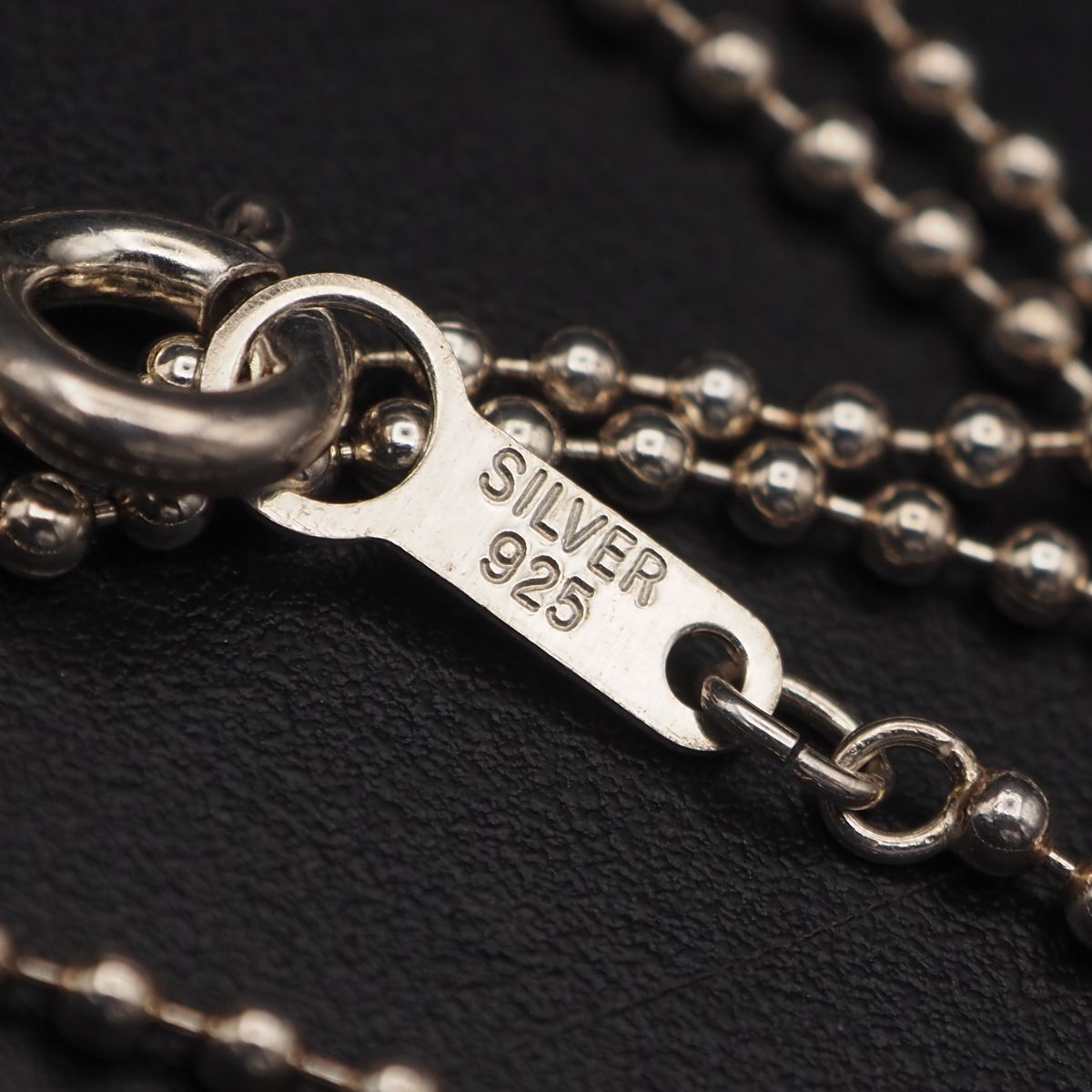 G393 ヴィンテージ SILVER925刻印 ネックレス ボールチェーン デザイン