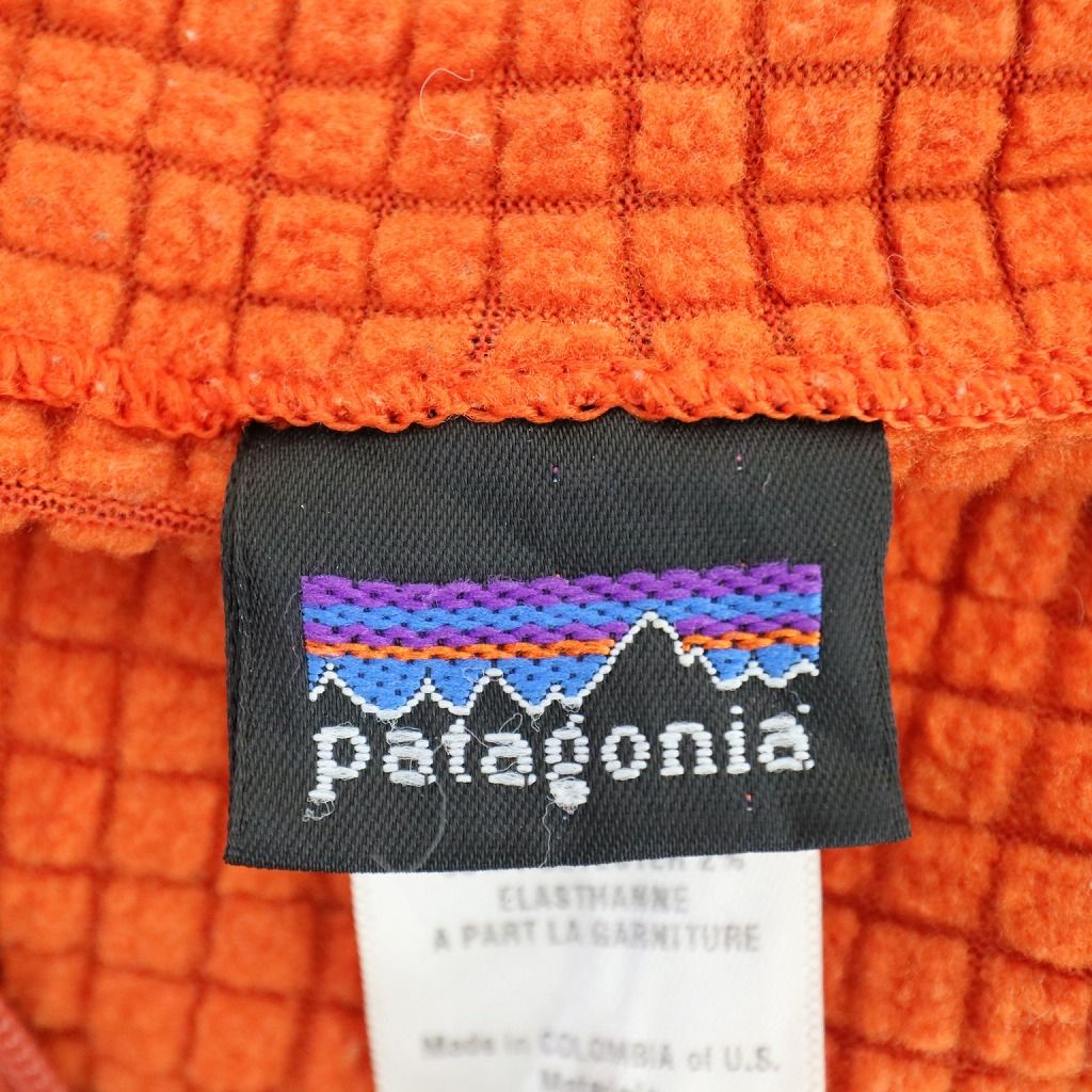 SALE/ patagonia パタゴニア R1 レギュレーター フリースジャケット 防寒  アウトドア ハーフジップ オレンジ (メンズ M)   N7259